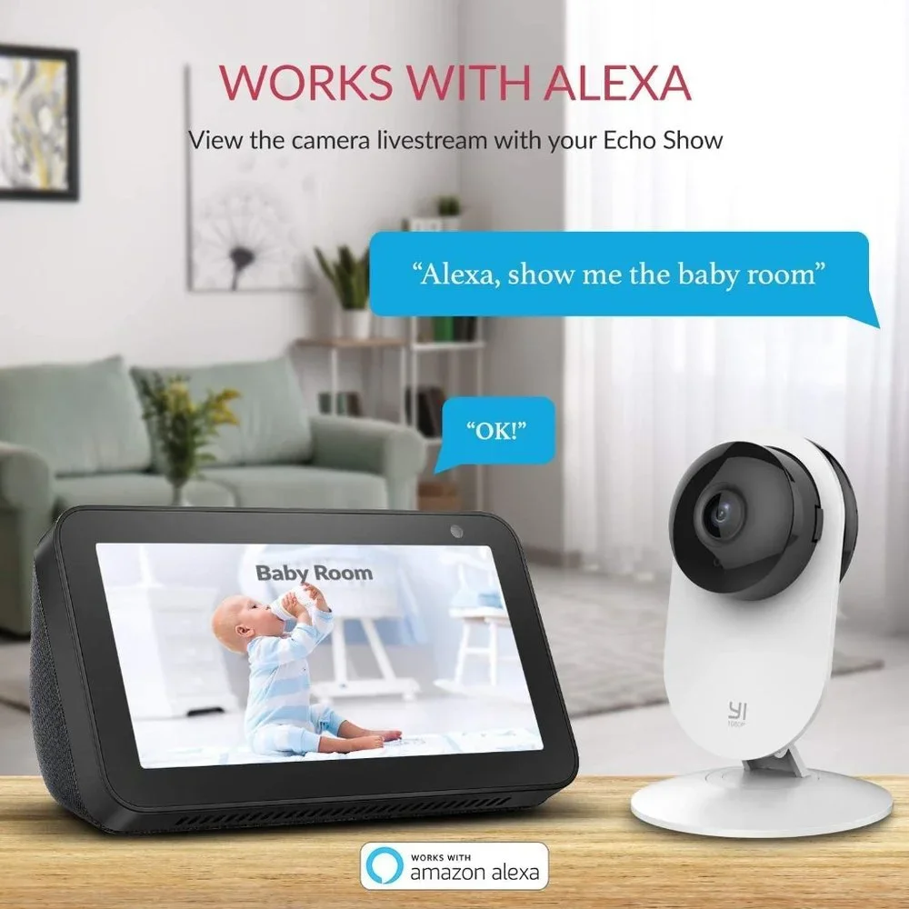 YI 4pc Security Home Camera 1080p 2.4G WiFi Night Vision 2-Way Audio - Picture 5 of 7